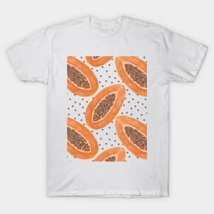 Papaya Pink Pattern T-Shirt